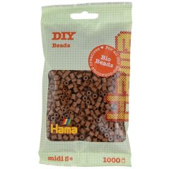 HAMA BIO zažehlovací korálky midi - hnědé 1.000ks