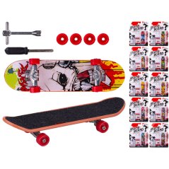 Skateboard 9,5cm kov šroubovací 12druhů na kartě