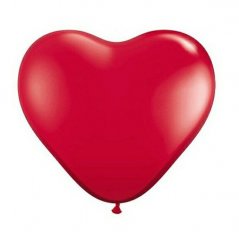 Sada balónků Srdce bez potisku červené 7ks