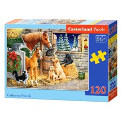 Puzzle Castorland 120 dílků - Setkání přátel ve stáji