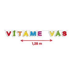 Girlanda papírová - vítáme vás