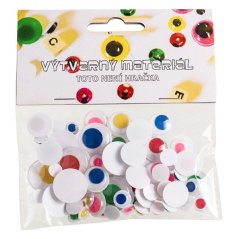 Oči barevné pohyblivé - 75 ks, 8, 10, 15, 20 mm
